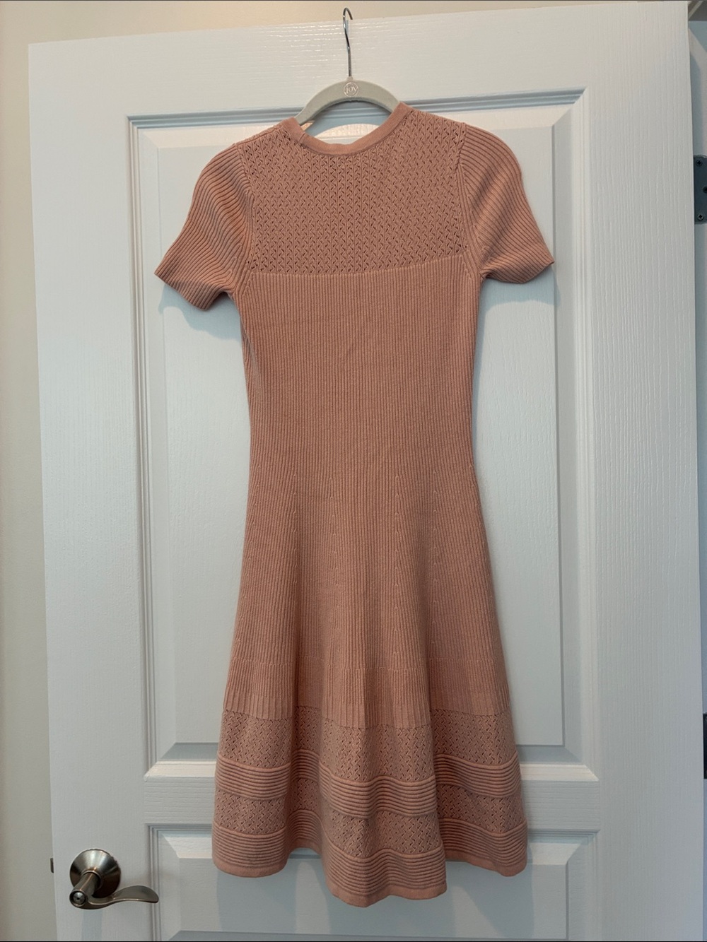 Lauren Ralph Lauren Blush Pink Knit Fit-and-Flare Dress - Picture 5 of 6